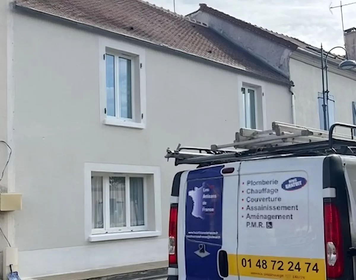 Façade rénovée à Mareuil-lès-Meaux